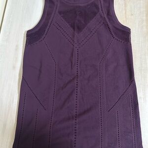 Athleta Oxygen Deep Agate Purple Mesh Top